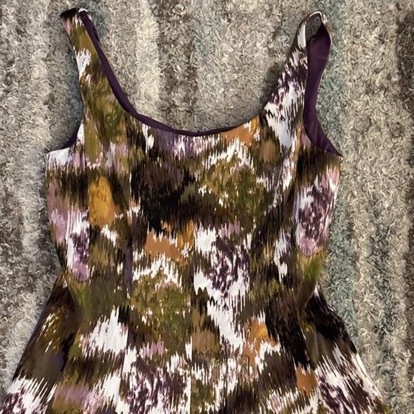 Connected Apparel Multicolor Abstract A-Line Party Dress 10 - Picture 2 of 6